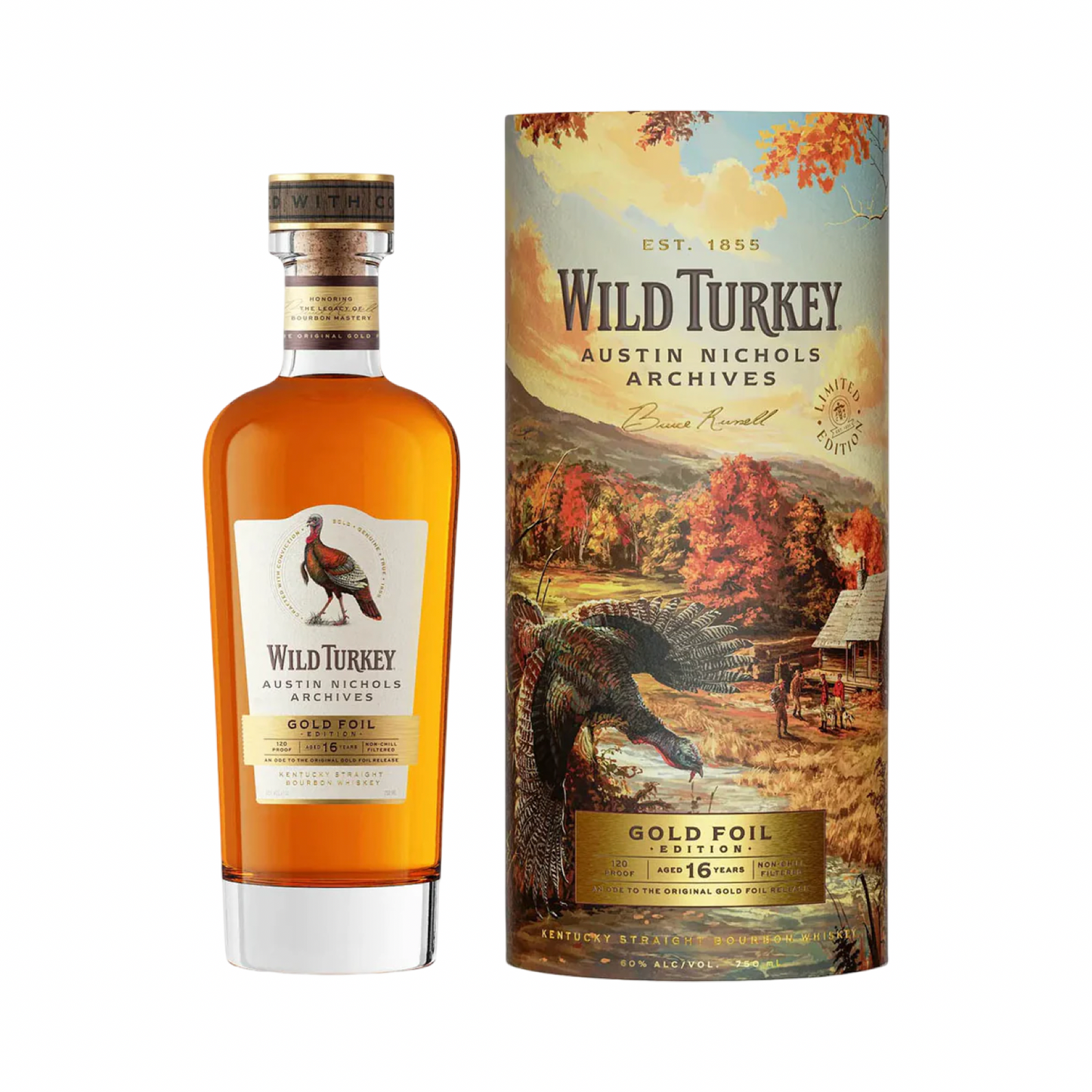 2026 Wild Turkey Austin Nichols Archives Gold Foil Edition 16 Year Old Kentucky Straight Bourbon Whiskey 750ml