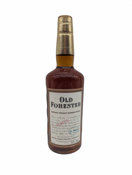 1968 Old Forester Kentucky Straight Bourbon Whiskey Export bottling