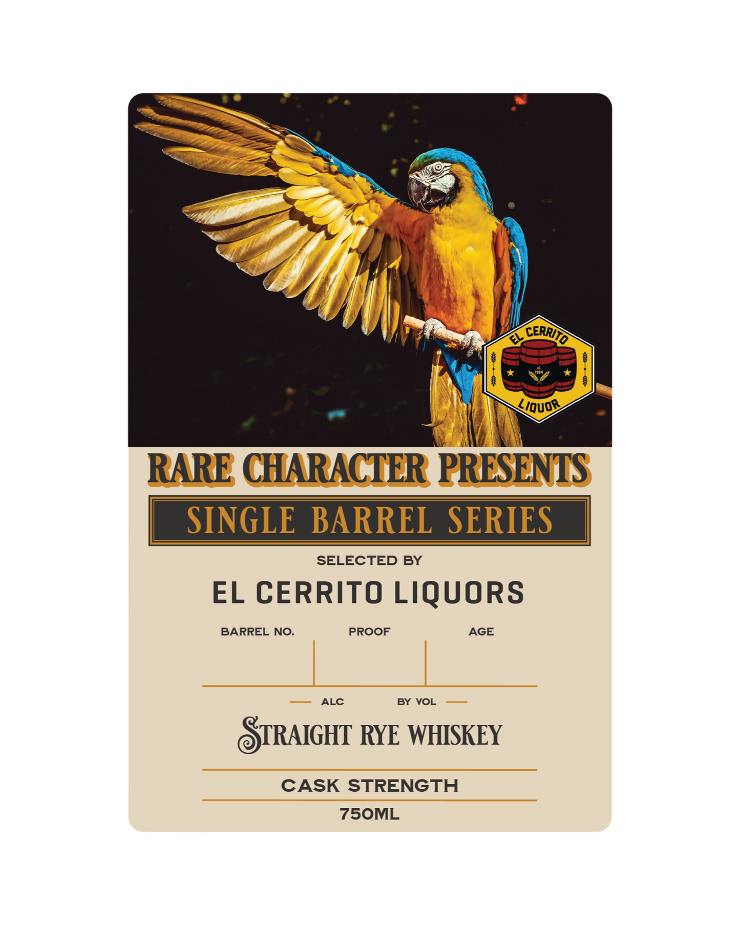 Rare Character 8 Year Old Single Barrel Series El Cerrito Liquor Store Pick Cask Straight Rye Whiskey