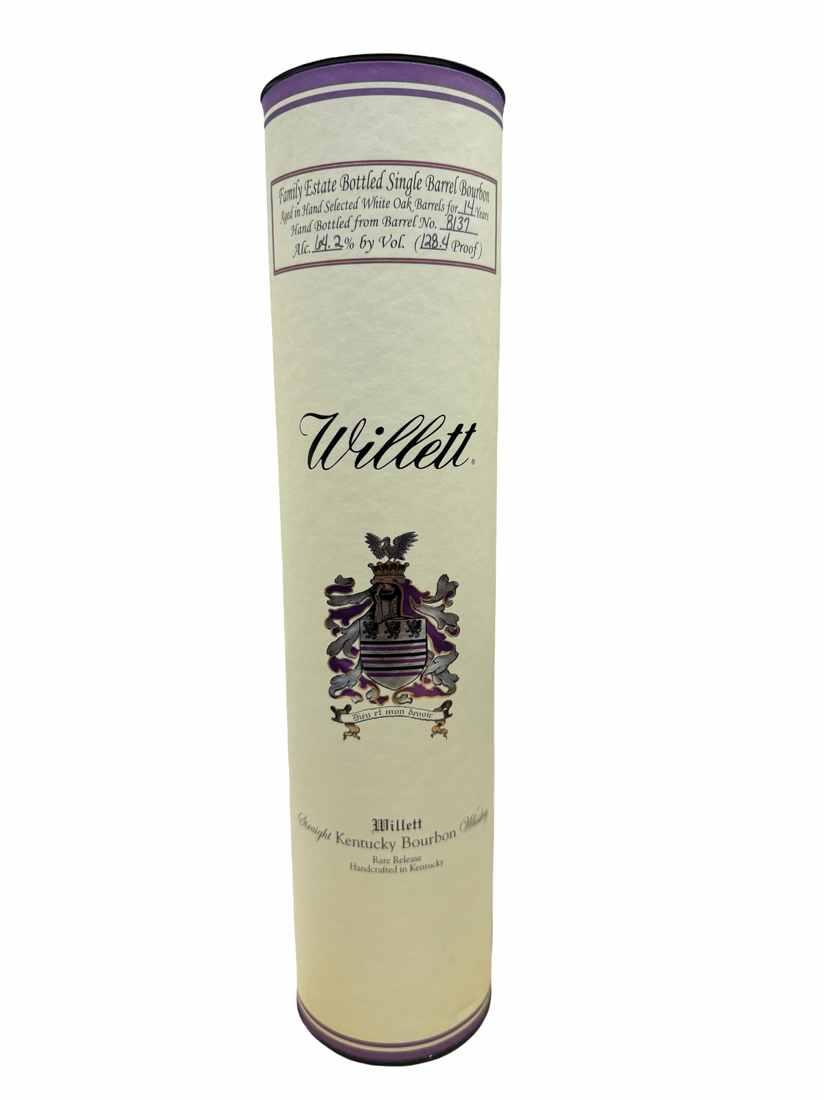 Willett Family Estate Bottled Single Barrel 14 Year Old Barrel No. 8137 Kentucky Straight Bourbon Whiskey