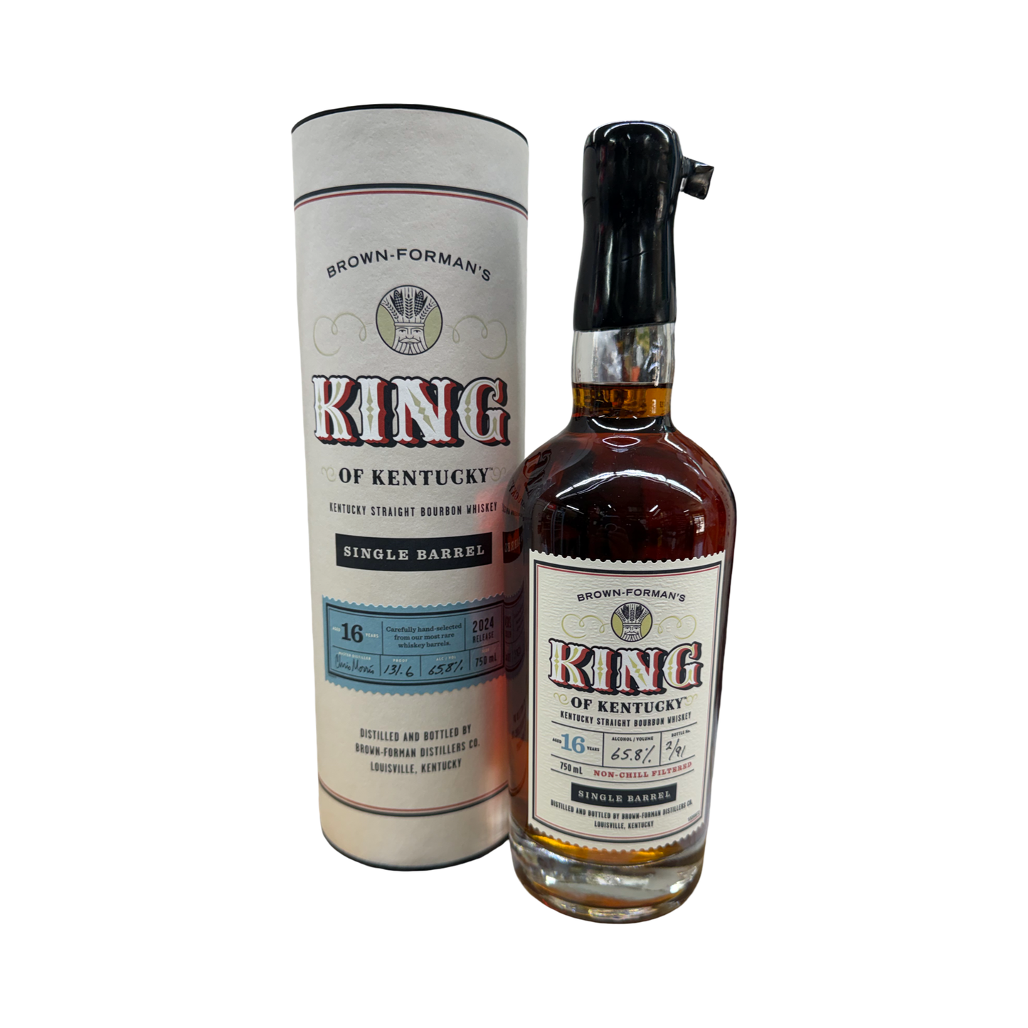 2024 Brown Forman King of Kentucky Single Barrel 16 Year Old 131.6 Proof #91 Kentucky Straight Bourbon Whiskey 750ml