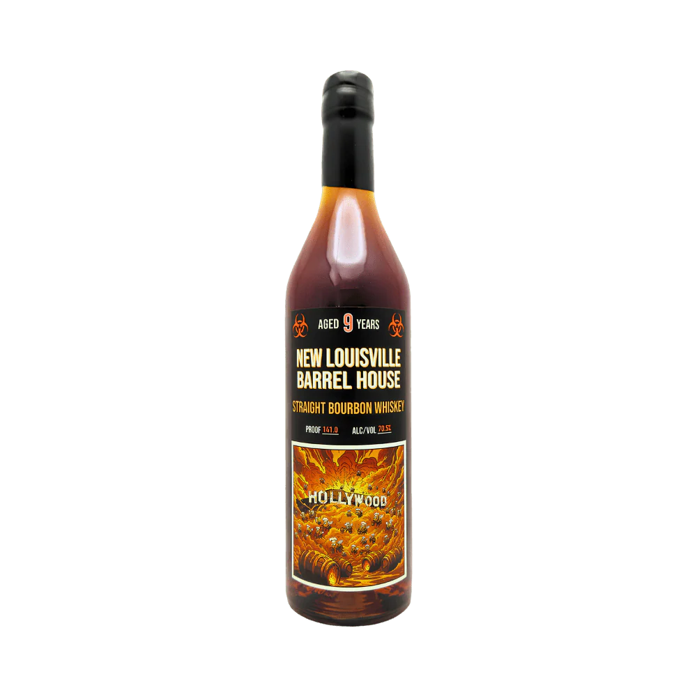 NEW LOUISVILLE 9 YEAR BOURBON B1315 HOLLYWOOD 141 PROOF 750ML