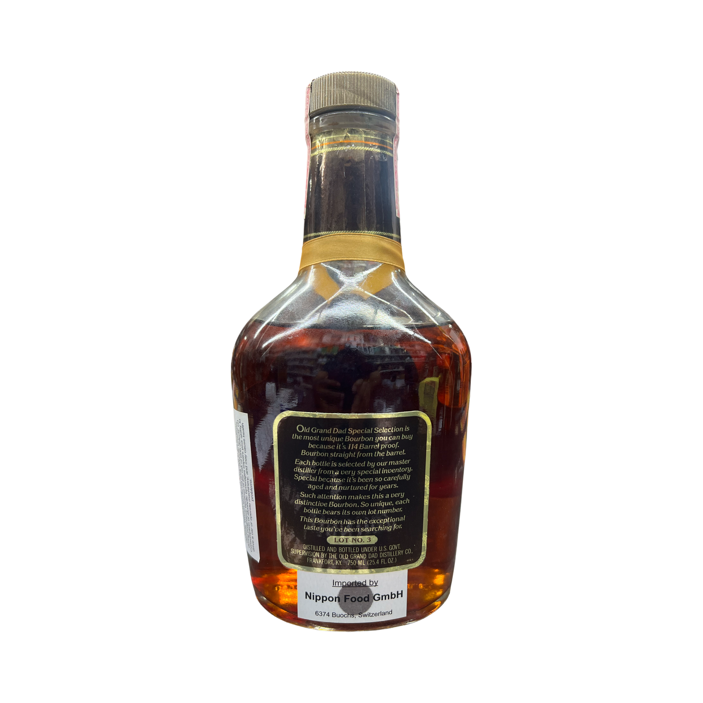 1980 Old Grand Dad 114 Barrel Proof Kentucky Straight Bourbon Whiskey Lot No.3