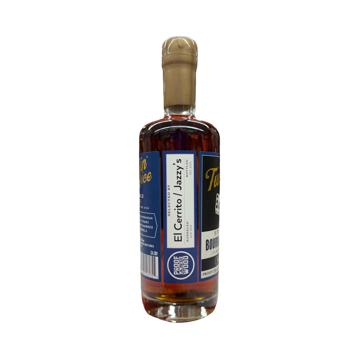 Tumblin’ Dice 11 Year Barrel Proof Straight Bourbon Whiskey Single Barrel (El Cerrito liquor Exclusive) 129.02