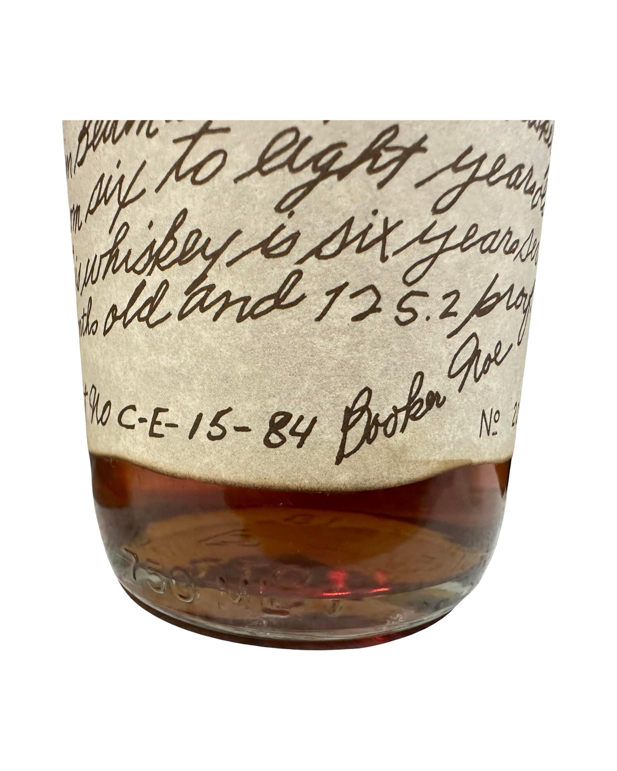 Booker's Lot No. C-E-15-84 Noe's Kentucky Straight Bourbon Whiskey