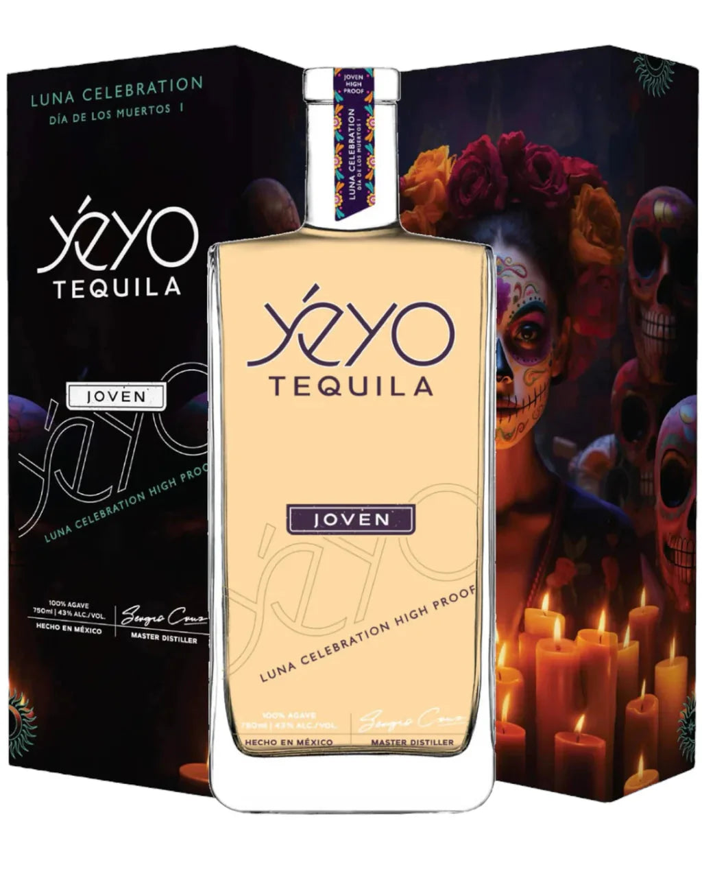 Yeyo Dia De Los Muertos Luna Celebration High Proof Joven Tequila  750ml