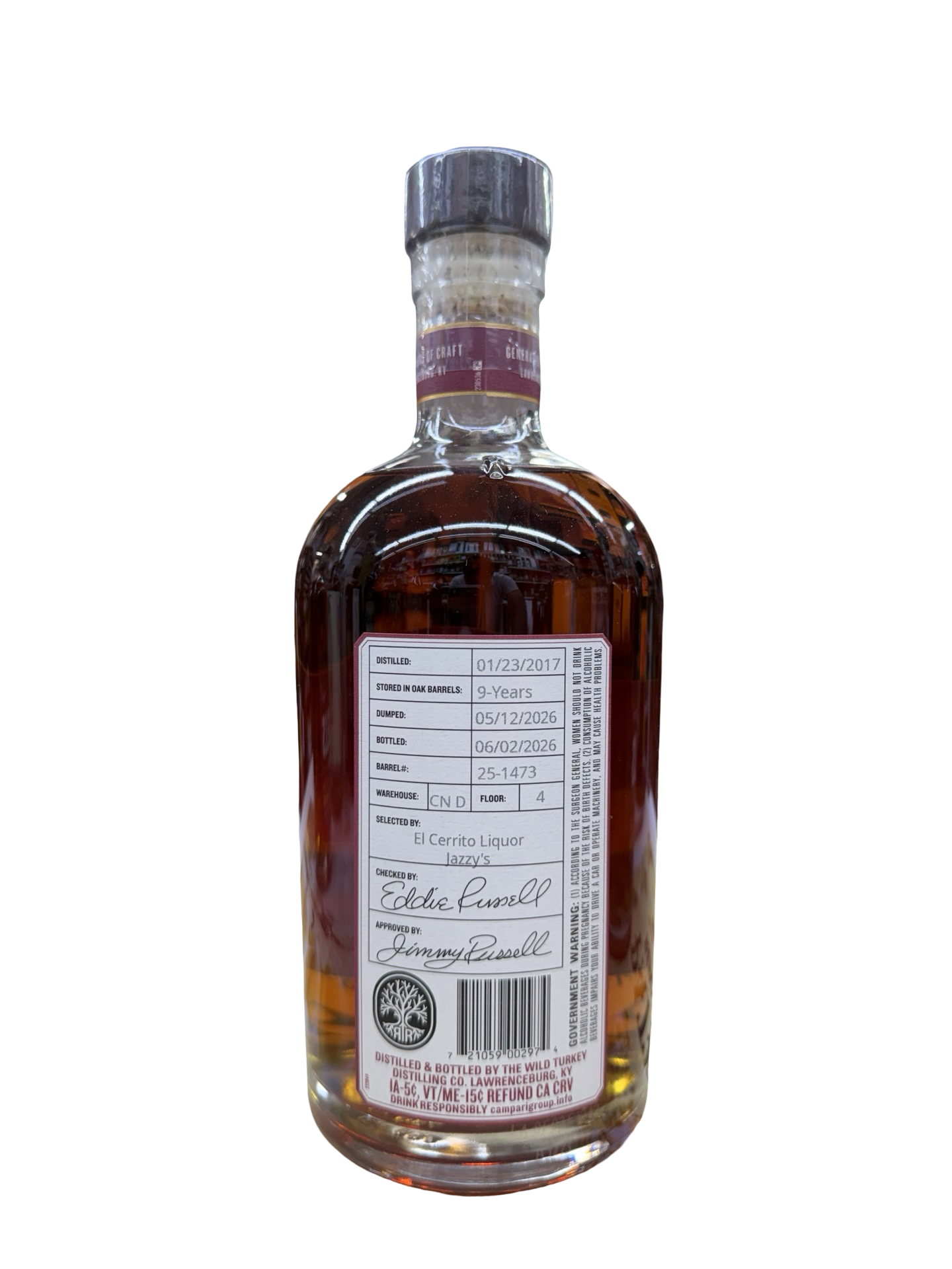 Russell’s Reserve Private Barrel Selection — El Cerrito Liquor × Jazzy’s Camp Nelson D