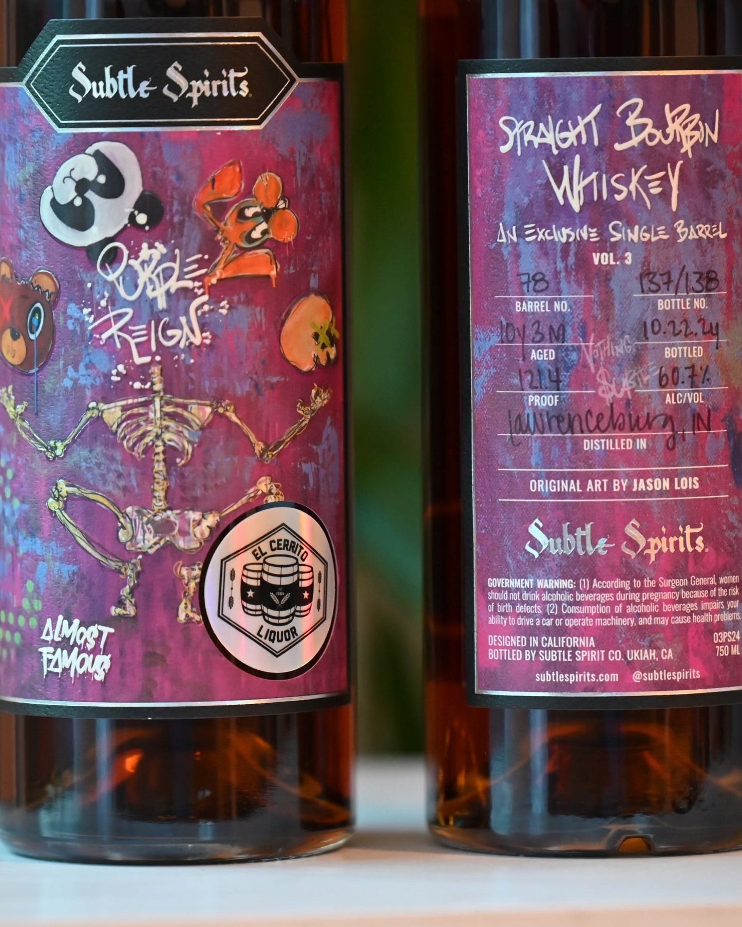 Subtle Spirits Single Barrel El Cerrito Liquor Store Pick 10 Year Old Straight Bourbon Whiskey
