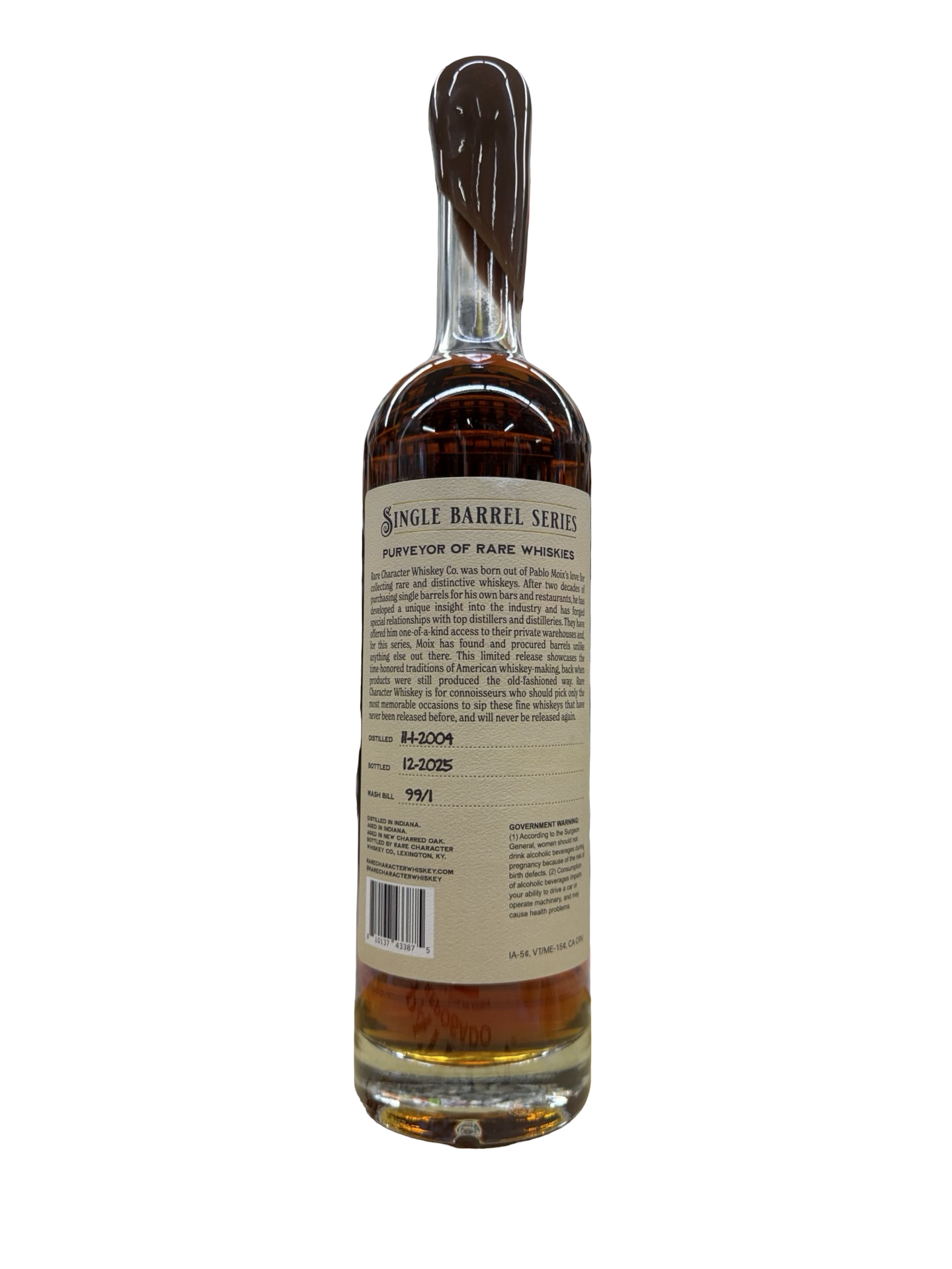 Rare Character Single Barrel Series – American Light Whiskey Selected by El Cerrito Liquor Barrel 20L-536  21 Years Old 69.97% ABV (139.94 Proof) - Limit 1 (short barrel only 36 bottles)