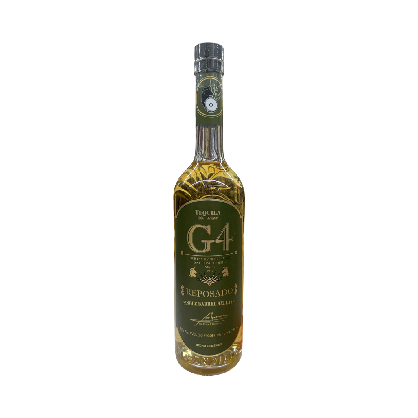 G4 Single Barrel El Cerrito liquor Store Pick Aged In Bourbon Oak Reposado Tequila 750ml