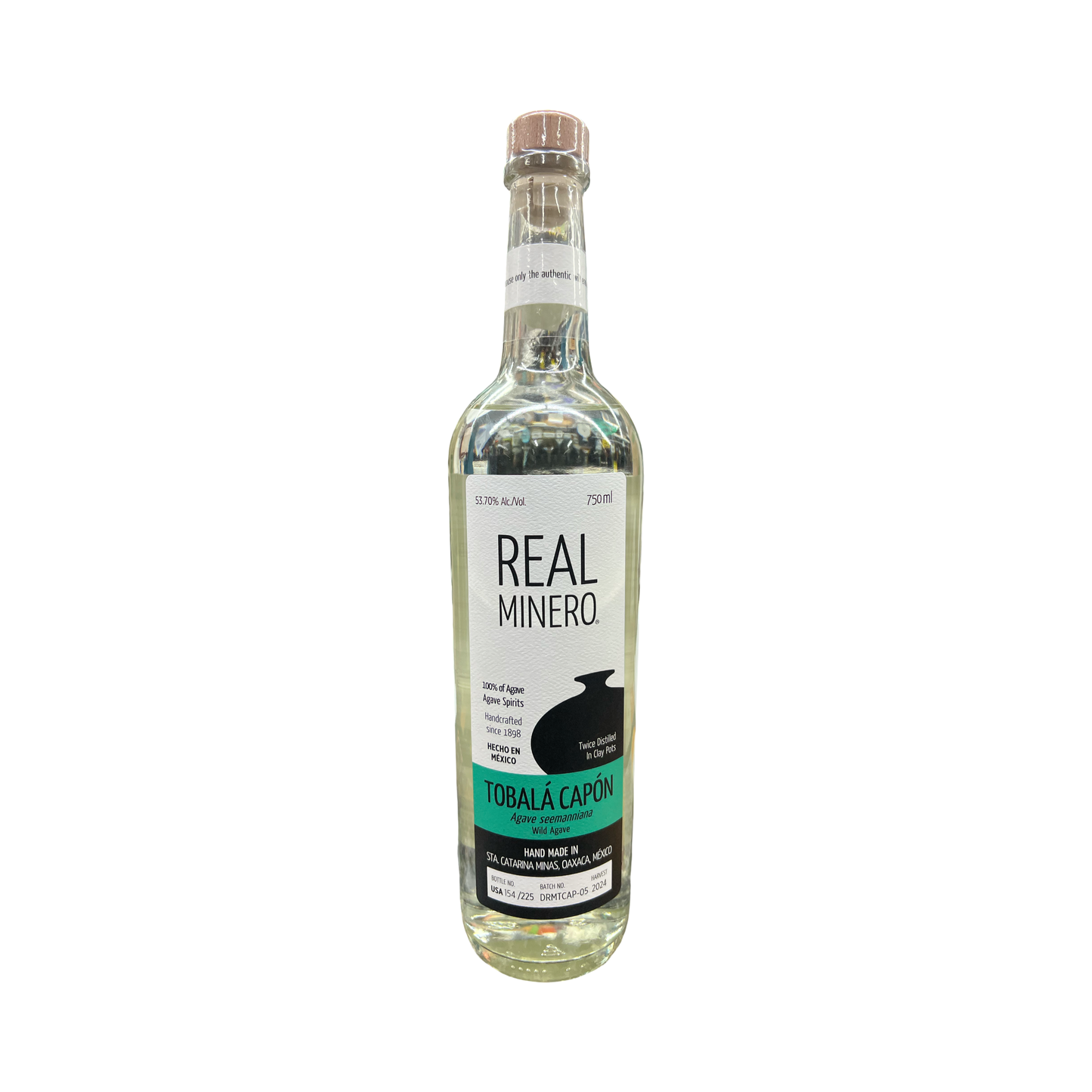Real Minero Tobala Capon Traditional Still Strength Mezcal 750ml