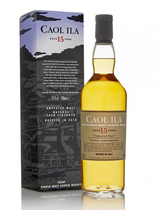 Caol Ila 15 Year Old Unpeated Style Natural Cask Strength Single Malt Scotch Whisky 750ml
