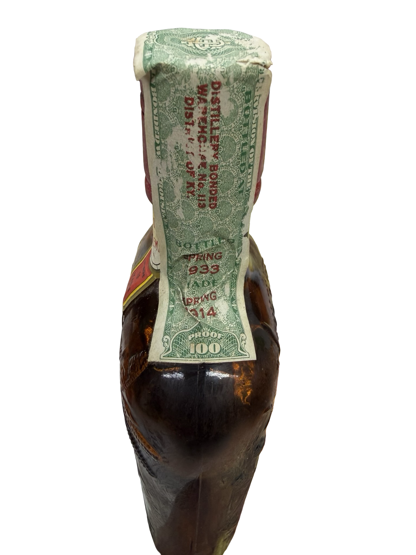 1933 Old Stagg 1914 Special Reserve 19 Year Old 100 Proof Bonded Medicinal Bourbon Whiskey 1 Pint
