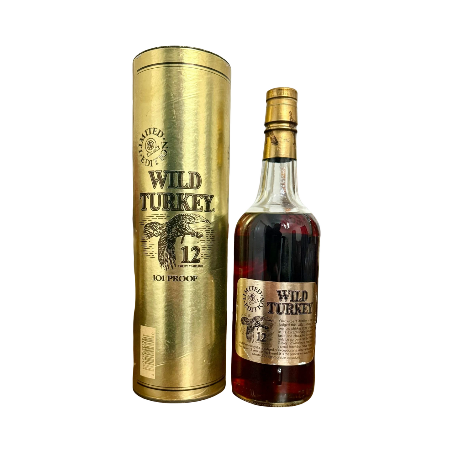 1985 Wild Turkey Cheesy Gold Foil 12 Year Old 1st Release of CGF Kentucky Straight Bourbon Whiskey 750ml