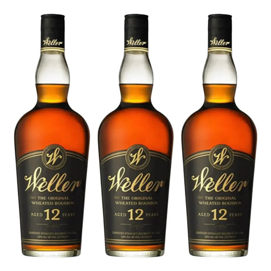 W. L. Weller 12 Year Old Kentucky Straight Wheated Bourbon Whiskey Bundle 750ml 3-Pack