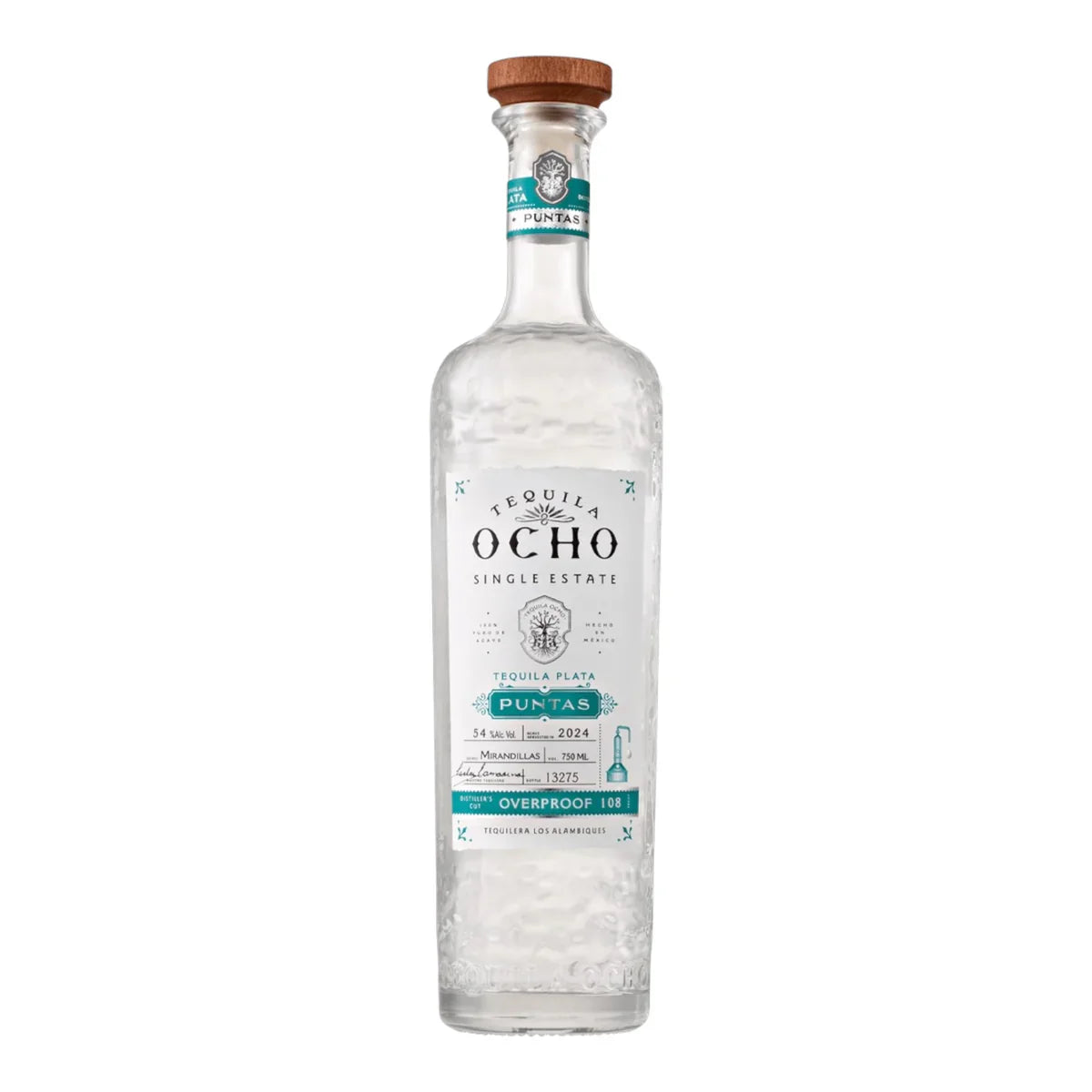 2024 Tequila Ocho Plata Puntas Single Estate Blanco Tequila 750ml