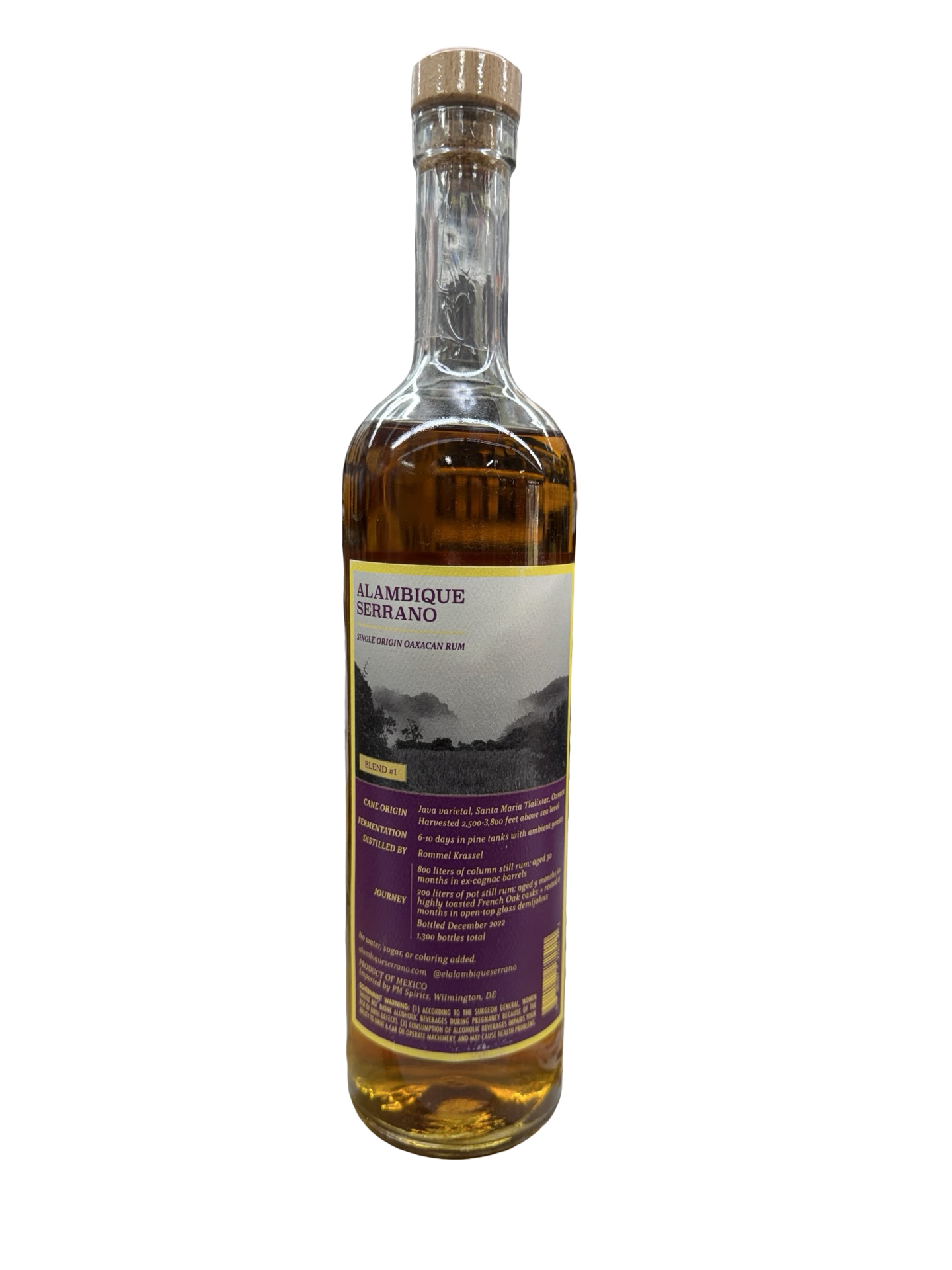 Alambique Serrano Single Origin Oaxacan Rum, Blend #1 55.6% ABV