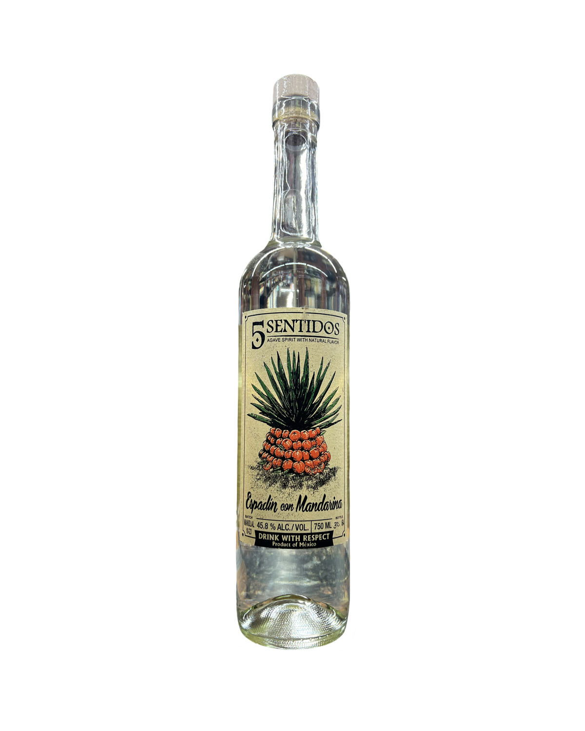 5 Sentidos Espadin Con Mandarina 750ml