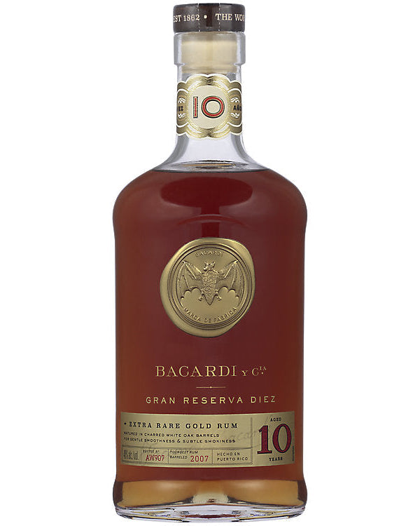 Bacardi Gran Reserva Diez 10 Year Old Extra Rare Gold Rum 750ml