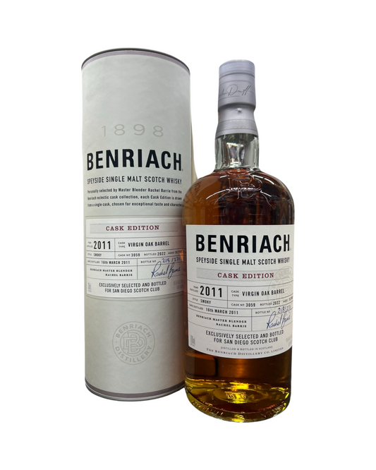 BenRiach Original Cask 3059 Exclusively Selected by San Diego Scotch Club 10 Year Old Single Malt Scotch Whisky 750ml