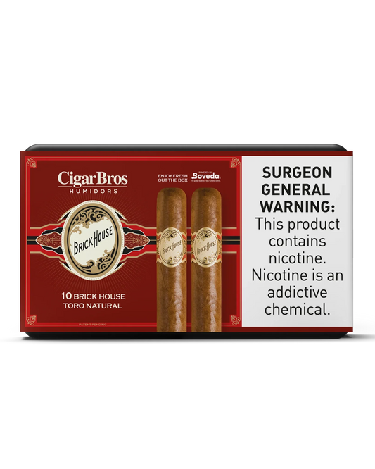 Brick House Toro Classic Cigar With Personal Humidor by CigarBros (Box of 10)