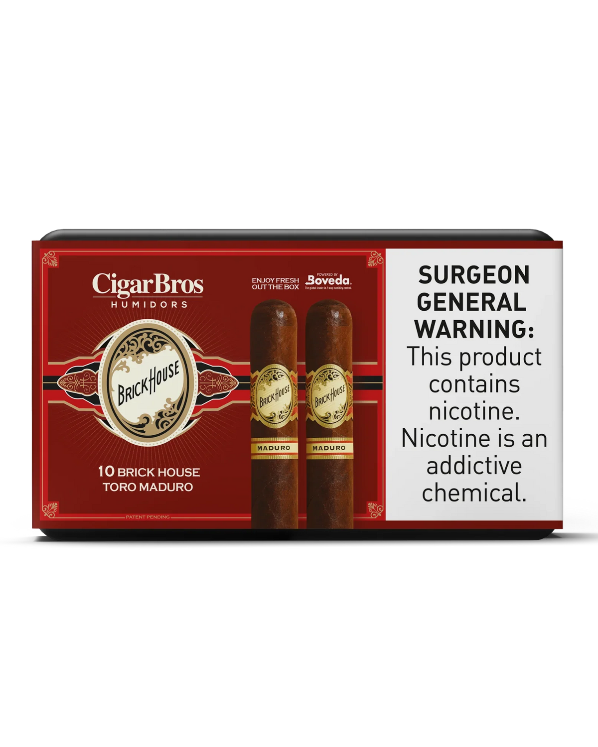 Brick House Toro Maduro Cigar With Personal Humidor by CigarBros (Box of 10)