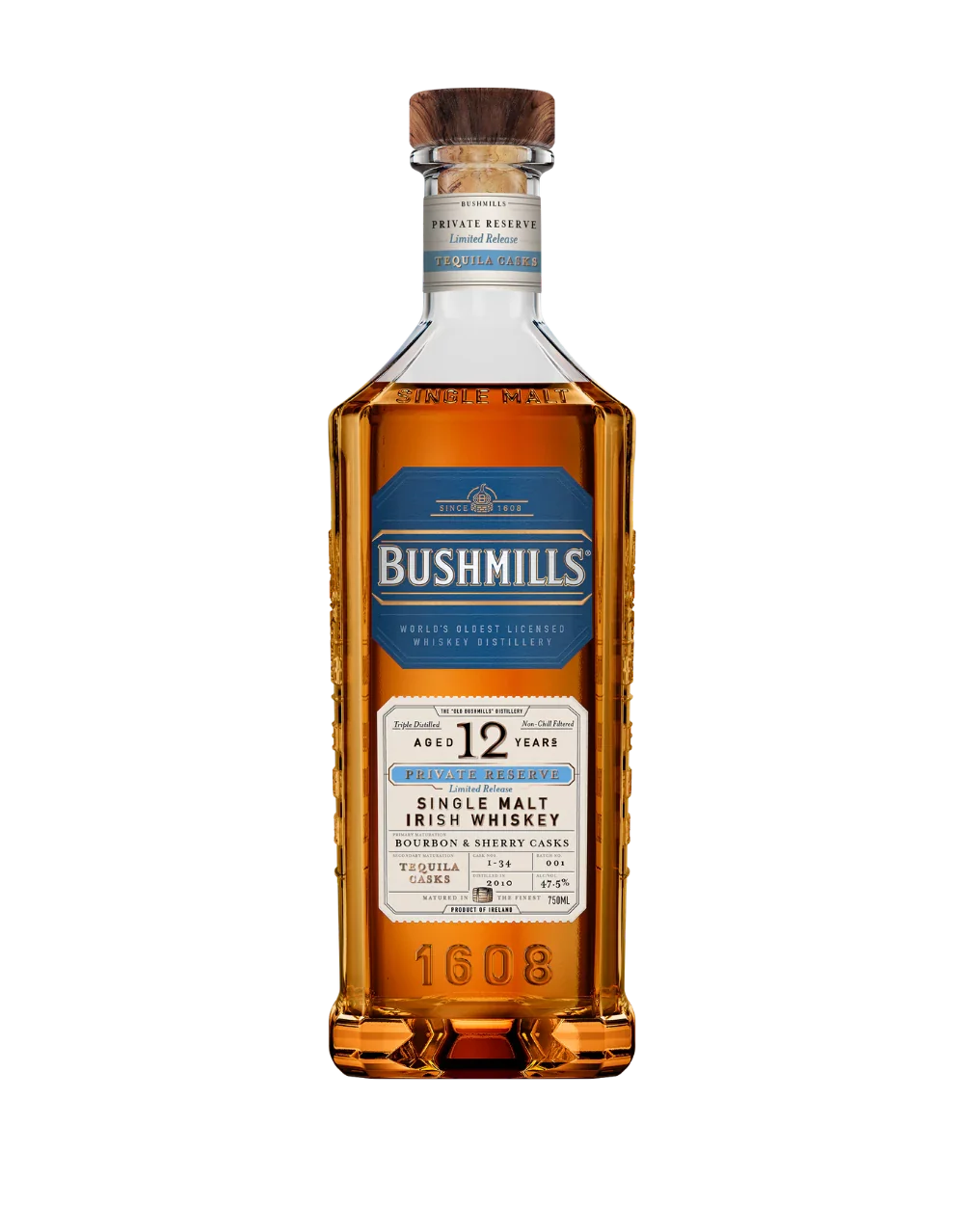 Bushmills The Causeway Collection Tequila Casks 12 Year Old Single Malt Irish Whiskey 750ml