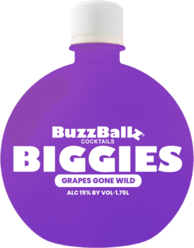 Buzz Ballz Biggies Grapes Gone Wild Ready to Go Cocktail 1.75Lt Bundle 3-Pack