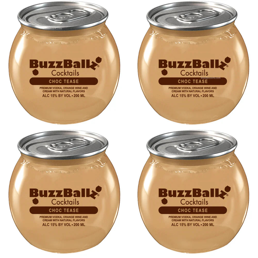 Buzz Ballz Choc Tease 200ml Bundle 4-Pack