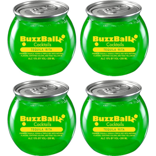 Buzz Ballz Tequila Rita Cocktails 200ml Bundle 4-Pack