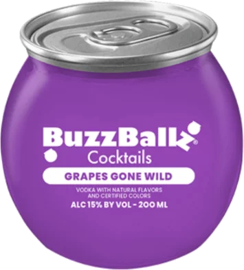 Buzz Ballz Grapes Gone Wild Ready to Go Cocktail 200ml Bundle 24-Pack
