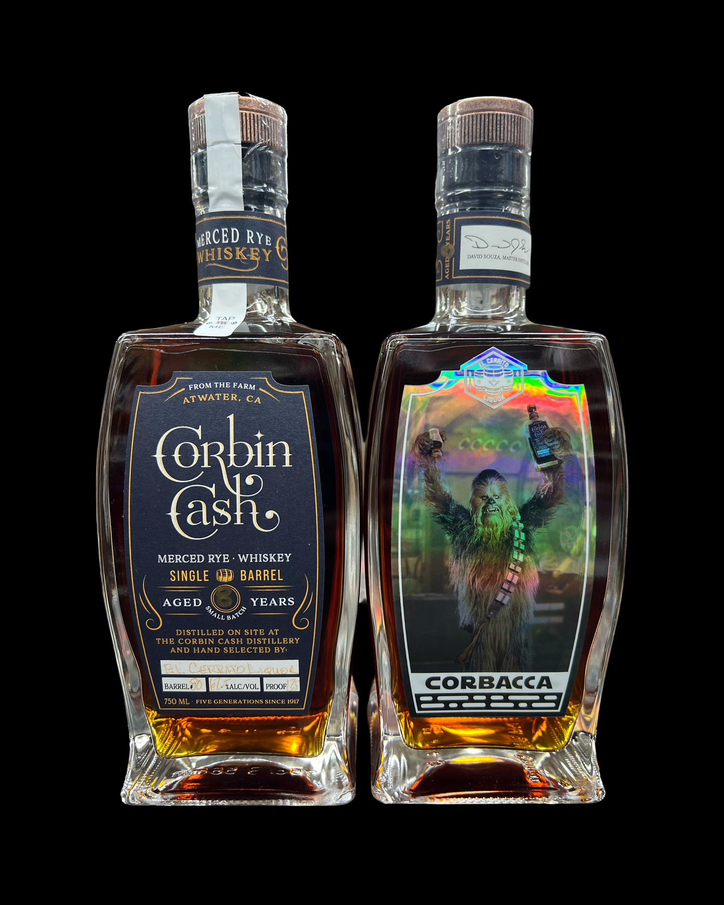 Corbin Cash 8 Years 6 Months Old EL Cerrito Liquor Store Pick Single Barrel Merced Straight Rye Whiskey 750ml (CORBACCA)