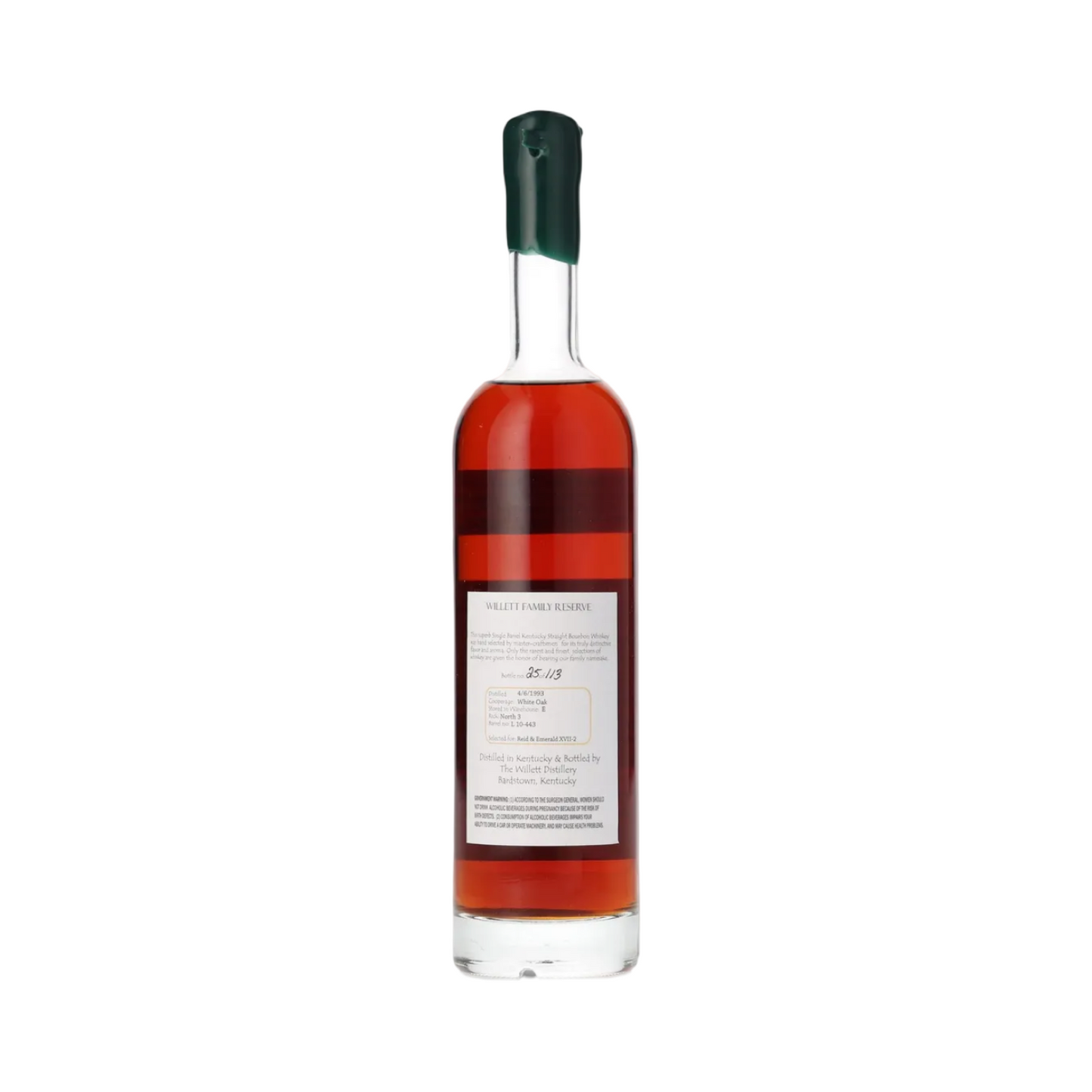 Willett Family Estate Reid & Emerald 17 Year Old Private Barrel L10-443 Selection Cask Strength Straight Bourbon Whiskey