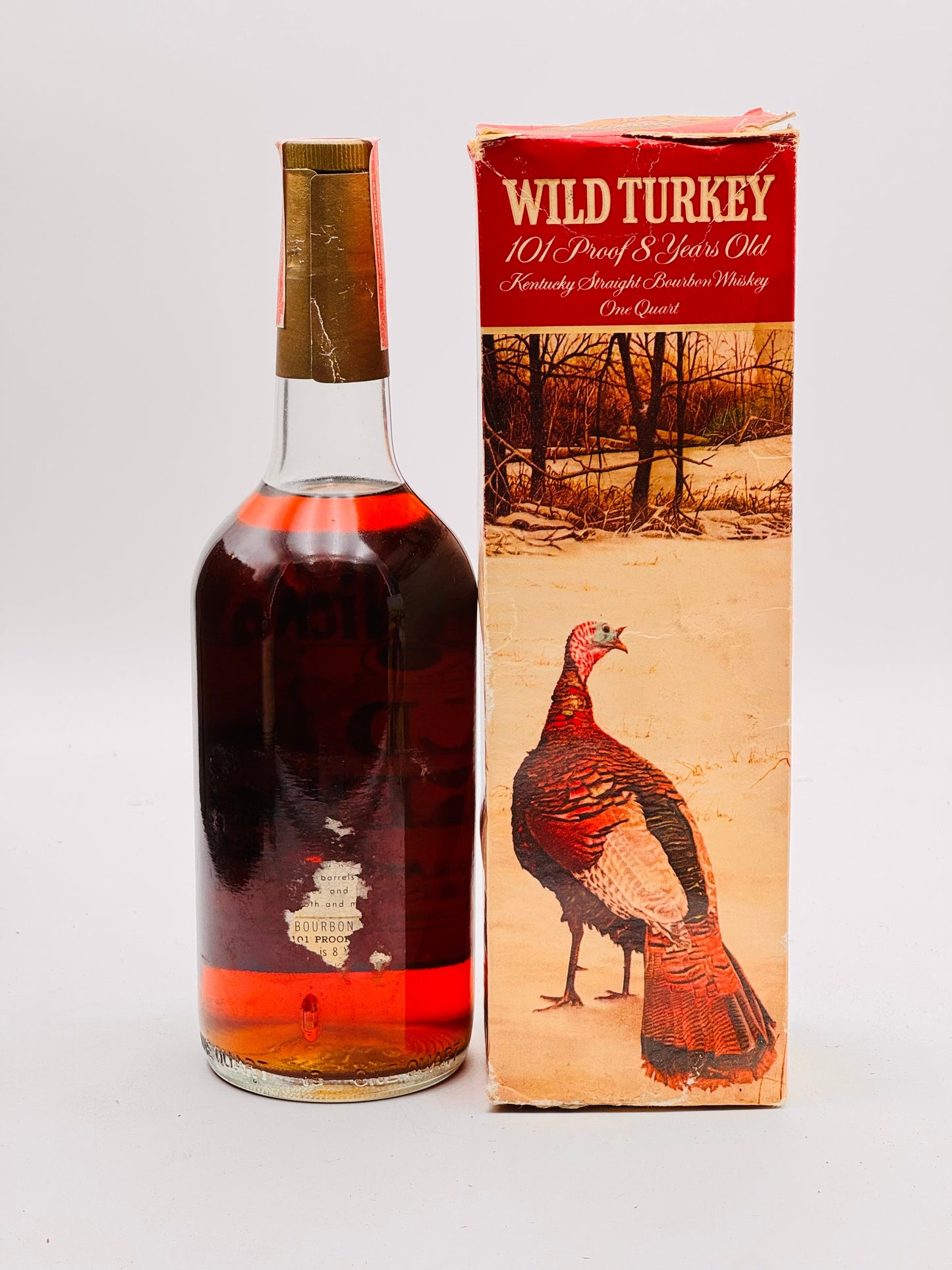1977 Wild Turkey 8 Year Old Kentucky Straight Bourbon Whiskey 1 Quart