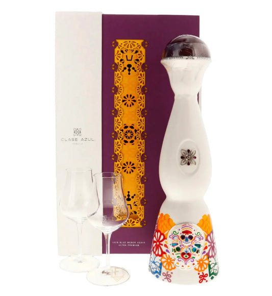 2022 Clase Azul Dia de los Muertos Tequila Colores Edition Gift Set with Glasses