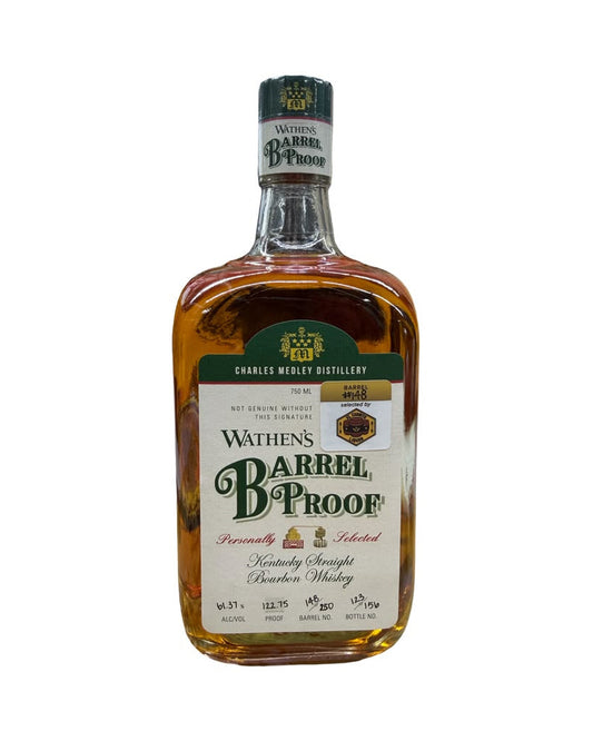 Charles Medley Distillery Wathen's Barrel Proof Barrel No. 148 Personally Selected El Cerrito Liquor Store Pick Kentucky Straight Bourbon Whiskey 750ml