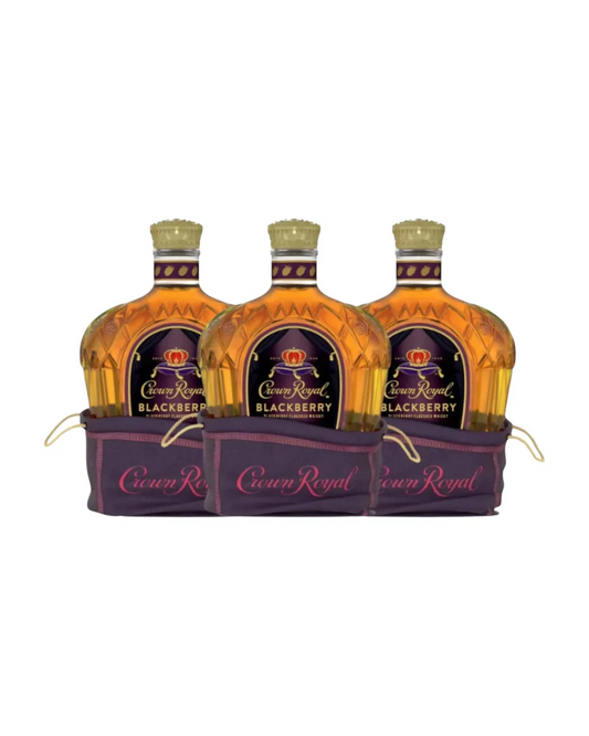 Crown Royal Limited Edition Blackberry Flavored Canadian Whisky Bundle 750ml 3-Pack