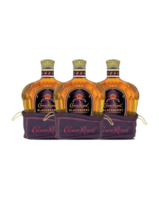 Crown Royal Limited Edition Blackberry Flavored Canadian Whisky Bundle 750ml 3-Pack