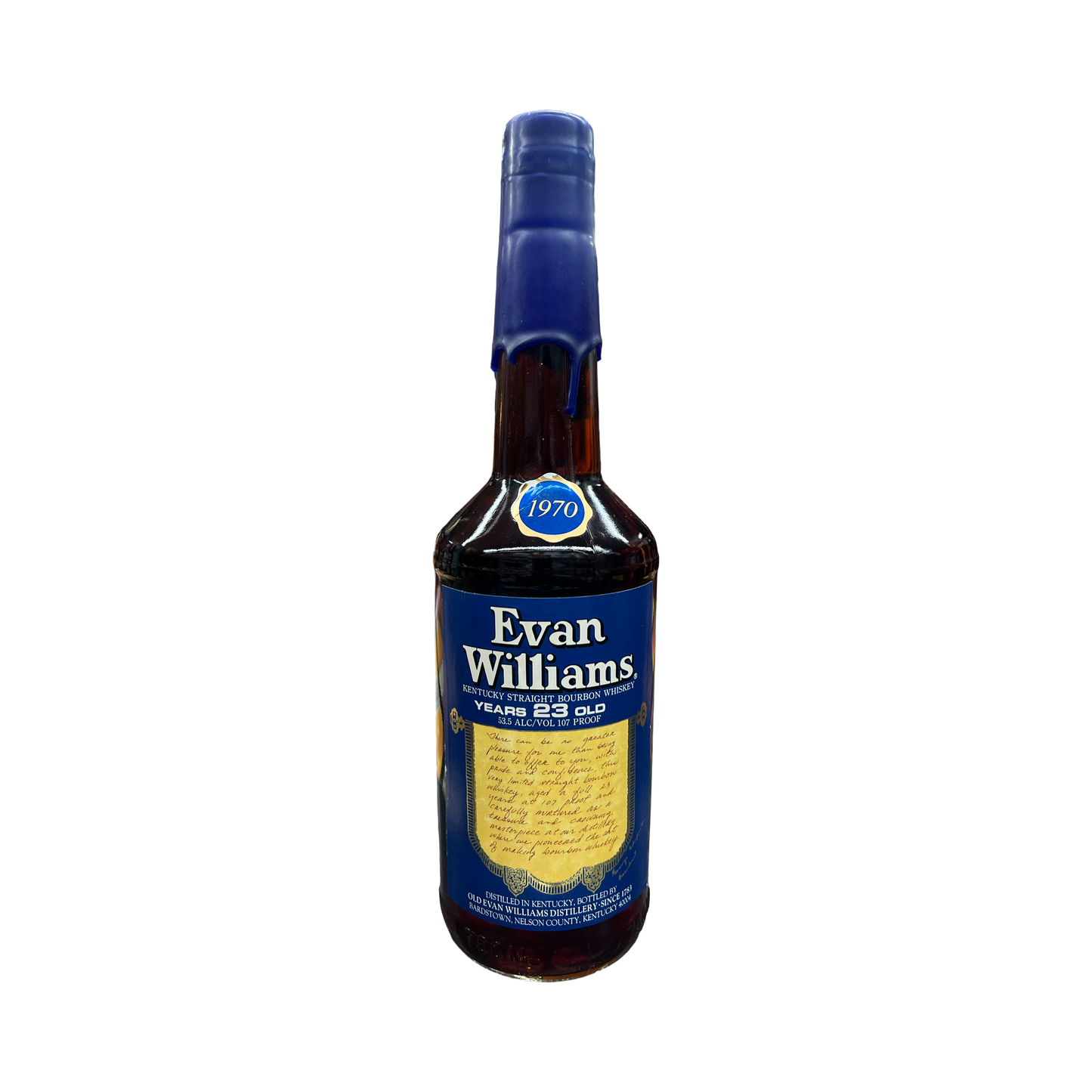 1970 Evan Williams 23 Year Old Kentucky Straight Bourbon Whiskey 750ml