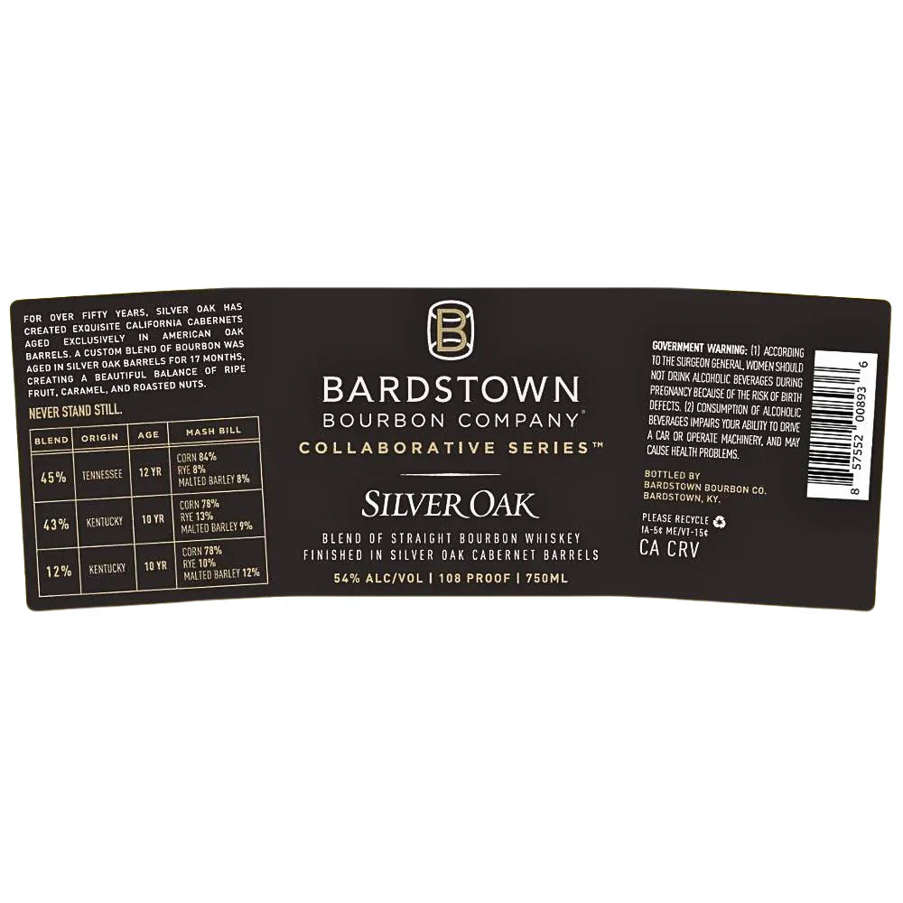 Bardstown Collaborative Series Silver Oak Cabernet Barrel Finish Blended Bourbon Whiskey 750ml