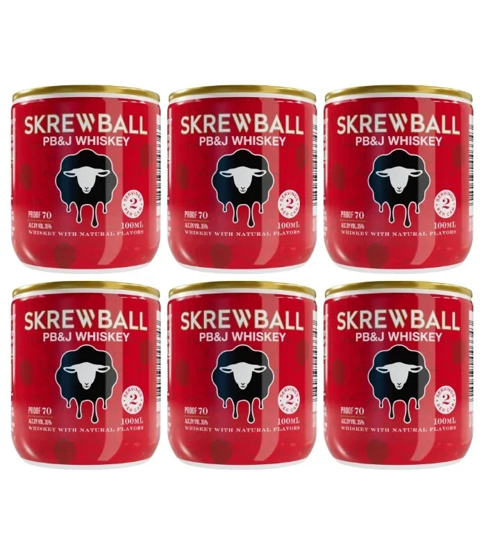 Skrewball PB&J Whiskey Cans (6 x 100mL)
