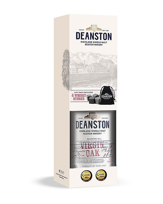 Deanston Virgin Oak Single Malt Scotch Whisky With Whisky Stone 750ml