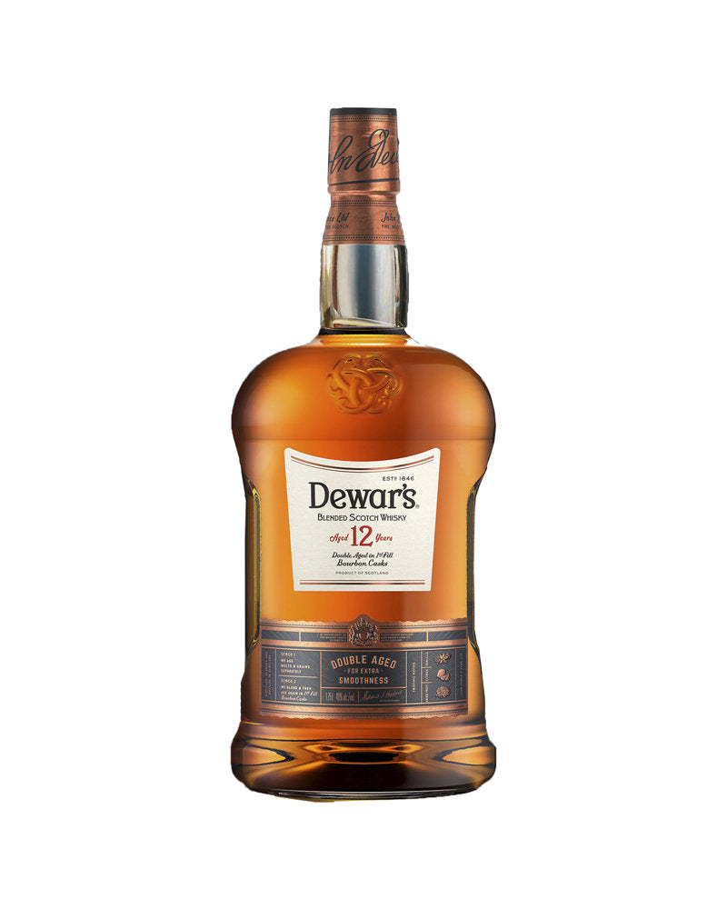 Dewar's  Double Aged 1st Fill Bourbon Casks 12 Year Old  Blended Scotch Whiskey 1.75Lt