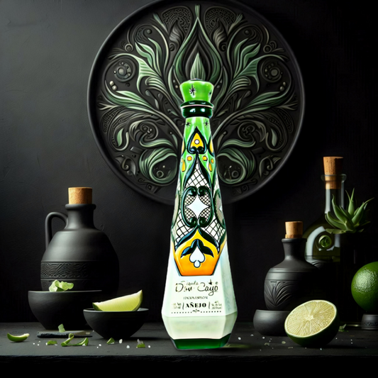 Don Cayo Ceramic Green Anejo Tequila  750ml