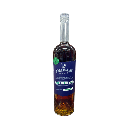 Dream Spirits Single Barrel Cask Strength Aged 10 Year Old Barrel No. 524 El Cerrito Liquor Store Pick Straight Rye Whiskey 750ml - Limit 2