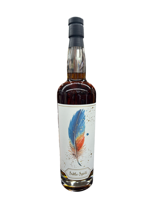 Subtle Spirits Single Barrel 16 Year 2 months Old Feathers - TK-105 King Fisher El Cerrito Liquor Exclusive Straight Bourbon Whiskey