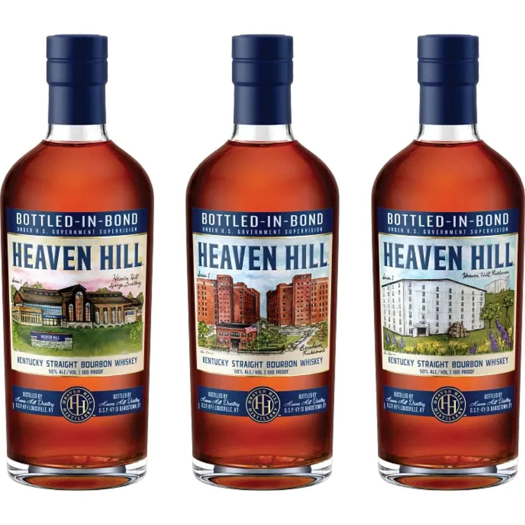 Heaven Hill Distilleries Art Series Bottled-in-Bond Kentucky Straight Bourbon Whiskey X Bri Bowers Bundle 3-Pack