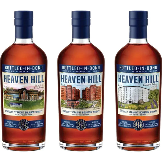 Heaven Hill Distilleries Art Series Bottled-in-Bond Kentucky Straight Bourbon Whiskey X Bri Bowers Bundle 3-Pack