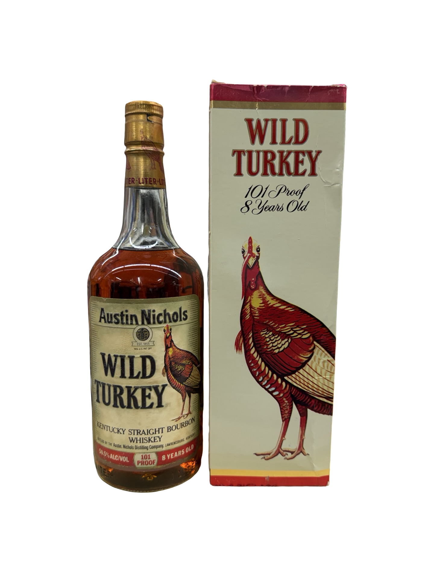 1989 Wild Turkey 8 Year Old Kentucky Straight Bourbon Whiskey 1L