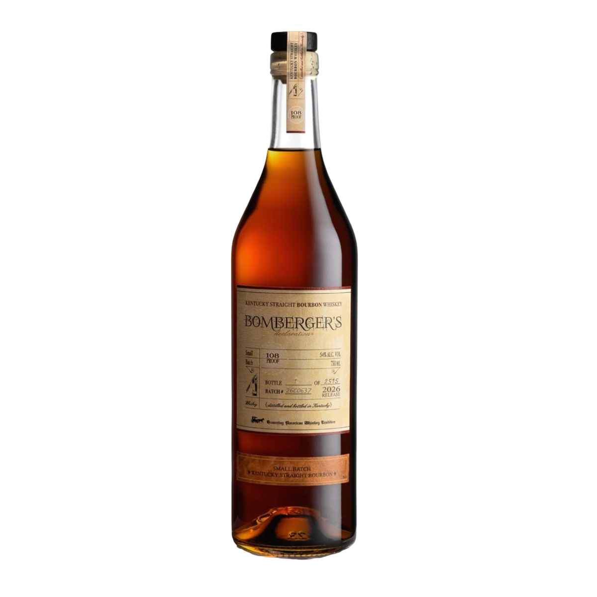 Bomberger’s Declaration 2026 Release Kentucky Straight Bourbon Whiskey